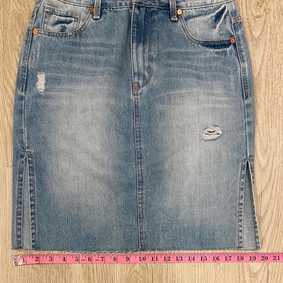 HABITUAL Midi Denim Blue Skirt - Picture 11 of 13